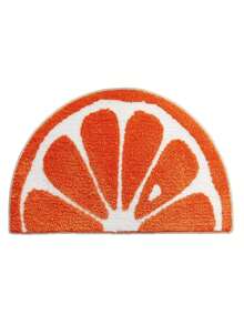 跨境可爱卡通风格仿羊毛床边垫，可爱椅子/摇椅毯，地板地毯，玄关装饰，浴室装饰，厨房装饰，厨房地毯 - 橘色 - 查看 10