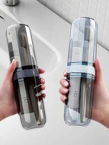 1个二合一便携式牙刷盒，带漱口杯，防尘浴室收纳盒 - 分体式设计，适合家庭旅行/居家/返校，是冬季旅行和情人节的理想礼物，也是家庭、学生、旅行者和节日购物者的完美之选。 - 彩色 - 查看 4