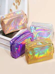Laser Cosmetic Bag, Toiletry Bag, Cosmetic Storage Bag, Portable Travel Cosmetic Bag, Cosmetic Tool Kit, Coin Purse, Multi-Functional Storage Bag,Large Capacity Toiletries Organiser,Stylish Design, Portable And Versatile