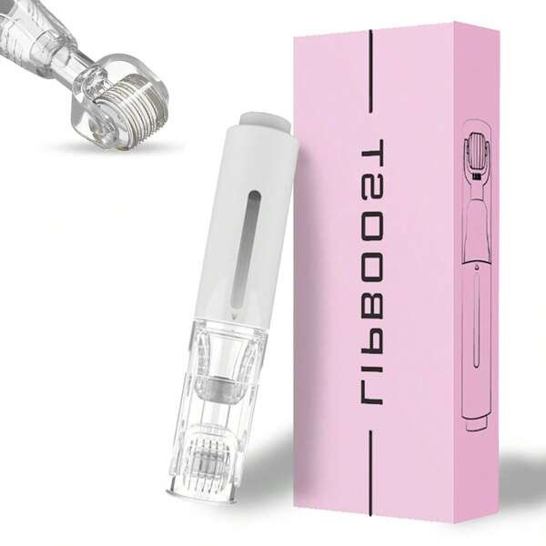 1 Pc 105 Titanium Needles Derma Roller 0.25 / 0.5 / 1.0 / Mm, Aqua Roller, Lip Boost, For Lips, Skin, Hair, Home Use, Suitable Gift For Women (White)