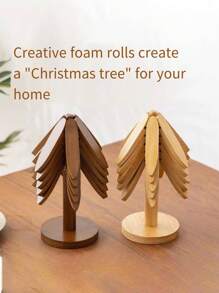 5PCS Wooden Christmas Tree Insulation Mat, Heat-Resistant Table Mat, Cup Mat, Anti Slip And Anti Scald Cup Mat Set, Protecting Desktop, Kitchen, Dining Table, Practical Accessories, Christmas Decoration, Home Decor