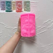 Moule de bougie en silicone en forme de colonne de cerf, moule en silicone de colonne du Père Noël, moule en silicone de fleur de Noël en cire de soja, décoration de Noël