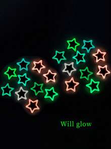 10 件夜光星形发夹，糖果色发夹，时尚多功能发饰，演唱会欢呼头饰，刘海夹，发夹，女士发饰，配饰，节日理想礼物，适合所有季节，随机颜色混合包，适用于发夹和 BB 夹，适合劳动节、情人节和其他节日，爪夹，发夹，发夹 - 彩色 - 查看 8