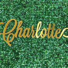 Custom Acrylic Name Sign Choose Your Font - Living Room Decor, Party Decoration, Baby Name Sign, Nursery Decor, Mirror Gold Sign - 彩色 - 查看 7
