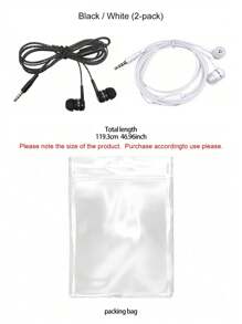 3.5mm Crystal Line Wired In-Ear Headphones, High-Definition Sound Quality, Anti- Design, Comfortable Wear, Compatible With Smartphones, Computers, MP3 And Other Devices, Classic & Fashionable Appearance