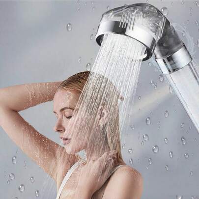 Anion Pressurized Shower Head, Household Sprinkler, Shower Head, 4-Point Interface, Detachable And Washable Shower.