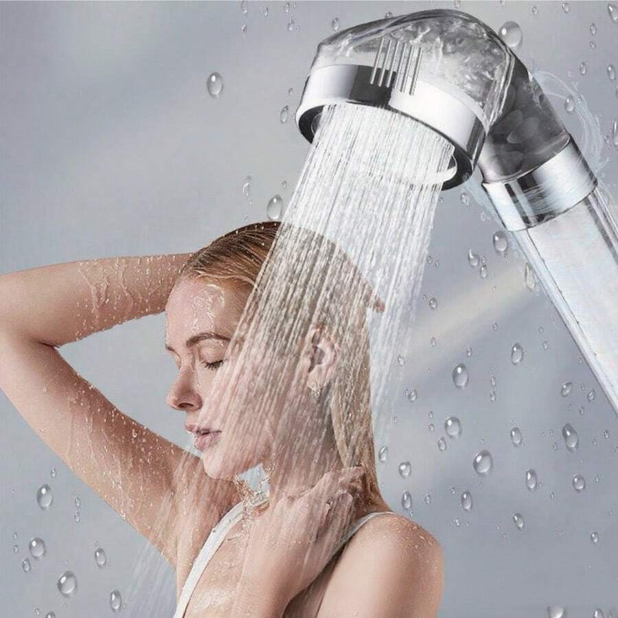 Anion Pressurized Shower Head, Household Sprinkler, Shower Head, 4-Point Interface, Detachable And Washable Shower. - Multicolor - View 1