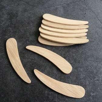 20pcs Reusable Mini Makeup Spatulas Bamboo Scraper - Ideal For Applying Creams, Lotions And Eye Creams