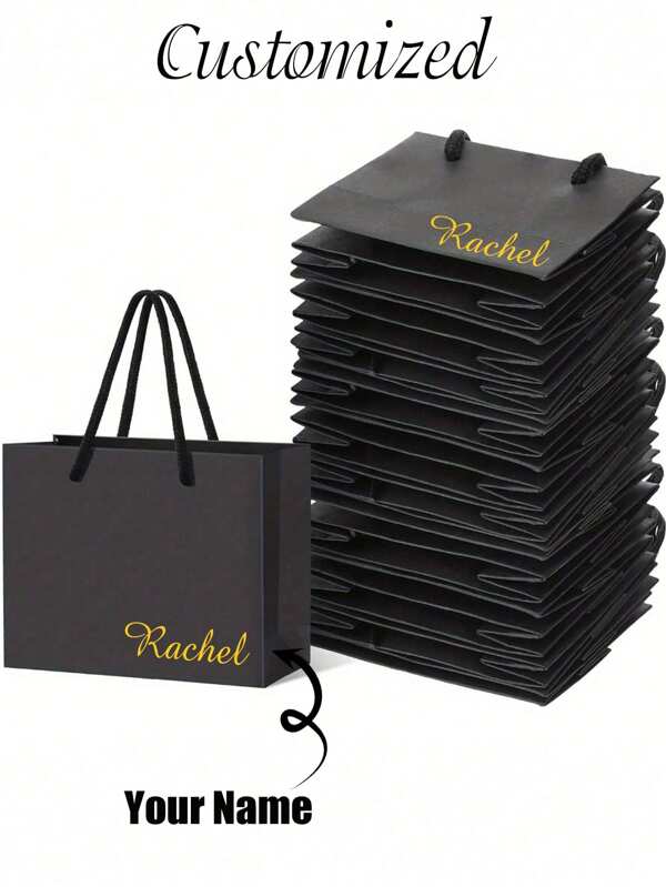 Bolsas de regalo de papel kraft personalizadas con asas, bolsas de regalo de unicolor, sustitutos de cajas de regalo, suministros para bodas, suministros para fiestas, bolsas de regalo, bolsas de regalo para damas de honor, bolsas de regalo para padrinos, bolsas de regalo de compromiso, regalos de boda, exquisitas, de moda, adecuadas para regalar a familiares, amigos y colegas