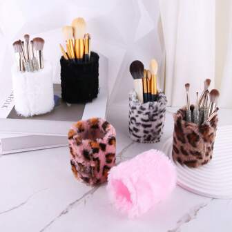 1pc Makeup Brush Holder, Cosmetic Pencil, Mascara Storage Cup, Plush Leopard Print & Solid Color Office Stationery Pen Holder Bag,Room Decor, Bags,Makeup Bag,Vanity,Travel,Make Up Bag,Travel Essentials,Organizer,Storage,Travel Essential,Makeup Organizer,Makeup Bags,Make Up Organizer,Organiser,Toiletry Bag,Desk Organiser,Cosmetic Bag,Makeup Pouch,Make Up Organize,Vanity Accessories,Make Up Pouch,Make Up Bags,Jewellery Box,Pouch,Makeup Brush Holder,Brush Holder,Perfume Organiser,Pouch Bag,Gifts For Women,Christmas Gifts,Gift Ideas For Women