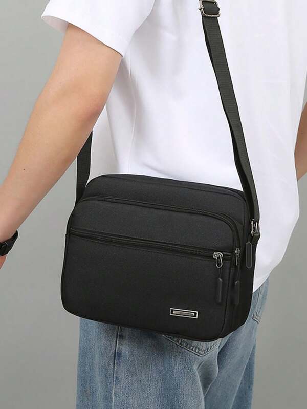 1 Stück Herren Oxford Tuch Umhängetasche, lässige Segeltuch Messenger Tasche, Business Aktentasche Umhängetasche
