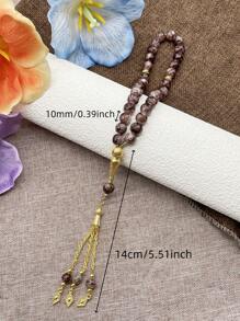 1pc 33pcs Glass Bead Classic Steady Bracelet, Suitable For Men's Daily Wear