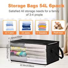 1 pieza Caja de almacenamiento de ropa plegable, bolsa de almacenamiento de gran capacidad, bolsa de almacenamiento de edredón de tela no tejida, bolsa de almacenamiento y transporte de edredón, bolsa de almacenamiento de equipaje de ropa, para almacenamiento y organización estacional