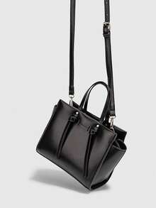 Dedoo 大容量手提包，女士新款时尚翅膀包，多功能单肩斜挎包 - 黑色 - 查看 2