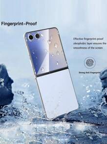 2pcs Tempered Glass Screen Protector Compatible With Samsung Galaxy Z Flip 7, Ultra, Shatterproof, Scratch-Resistant, Bubble-Free, Fit For Galaxy Z Flip 7 Screen Protector - Clear - View 3