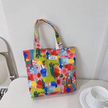 Women Tote Bags - 手繪塗鴉花 - 查看 3