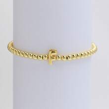 1pc Classic A-Z Initial Letter Bracelet Women 18K Gold Plated Copper Bead Bracelet For Women Jewelry Gift - Letter Bracelet - View 17