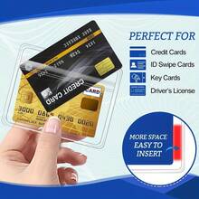 10/30/50pcs Transparent Card Protector Sleeves, Passport Card Holder, ID Badge, Work ID, Record Card Protector, Nurse ID Card Holder, Made Of PVC Material, Waterproof, Transparent PVC Horizontal Badge Holder With Resealable Quick Buckle Closure, High Transparency, RoHS And REACH Compliant, Suitable For Office And Events, Badge Holder, Clear Visible Clip, Waterproof Badge Clip,For School Supplies,Back To School - Multicolor - View 5