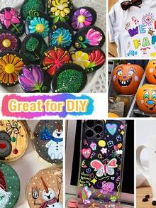 60-Colors Acrylic Painting Markers For Art And Design, Hand-Drawn DIY Office Supplies