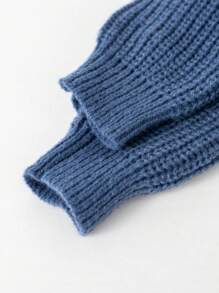 1pc Men & Teenage Boys' Solid Klein Blue Simple Casual Versatile Commute Sweater, Autumn/Winter