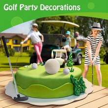 Golf Ball Birthday Candles, Golf Cake Topper & Mini Golf Club For Golf Birthday Party Decorations (White, Putter) - White - View 11