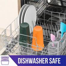 2 Pack 28oz Fitness Shaker Bottles With Stainless Steel Whisk Balls, Leakproof Protein Mixer Cup For Gym Workout School Travel, Includes Cleaning Brush & Wide Mouth Design For Easy Mixing - 96) Green / Orange - View 4