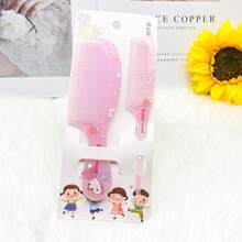 Small Cute Hair Comb2 Piece Mini Hair Comb Set For Lady      Fine Tooth Rat Tail Comb Portable AntiStatic Plastic Hairdressing Comb Hair Combs Gift For Wet And Dry -It Is Important For Beauties - Pink - View 1