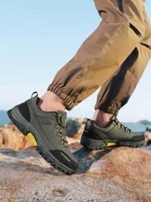 2025 New Brand Couples Outdoor Leather Hiking Shoes, Men & Women's Mountain Sports Shoes, Trekking Camping Hiking Climbing Thick Sole Boots