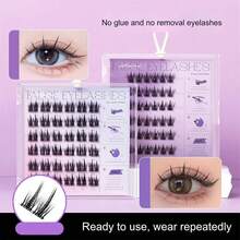 Dorolab Lashes, Dorolab Eyelashes, Dorolab Glue Free Eyelashes, Dorolab Reusable Glue-Free False Eyelashes, Magnetic Lashes With Clamp, Fake Eyelashes No Glue Or Eyeliner Clusters Waterproof (B) - D - 查看 11