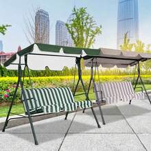 77"X43" Patio Outdoor Garden Swing 300D Canopy Replacement Porch Top Cover Seat (Only Canopy) - 灰色 - 查看 2
