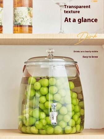 1 件冷水壶、水果茶壶、冰水分配器、家用水/饮料容器、带水龙头的果汁分配器、大容量冰箱