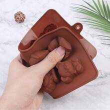 Molde De Silicone COM 8 ANIMAIS SAFARI 3 MODELOS De Grau Alimentar Antiaderente 3D Para Confeitaria/Chocolates/Doces/Bolo/Utensílio De Cozinha DIY - Chocolate - Visão 2