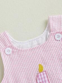 Baby Girl First Birthday Outfit 1 Cake Embroidery 1st Birthday Dress Smash Cake Dresses - Hồng - Xem 5