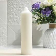 1/5pcs White Tapered Cylinder Aromatherapy Candle, Smoke-Free & Dripless, Suitable For Home Decoration, Home Ornament/Wedding Candle/Dinner Party/Church Candle/Emergency Ceremony/SPA, Festival Candle (White, Multiple Sizes)