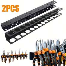 1/2件套重型金属工具架，节省空间，可收纳螺丝刀和钳子，壁挂式悬浮置物架，适用于车库和工作室整理，多功能工具架，带汽车清洁刷架，车库工具收纳架，适用于汽车存放、工具棚和工作台、杂物间和玄关收纳，紧凑的悬挂式设计，是送给机械师和DIY爱好者的理想礼物，也是母亲节和情人节的节日佳品。