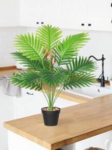 2pcs 65cm Artificial Plants, Fake Palm Tree, Tropical Palm Tree Leaves, UV-Resistant, Greenery Bush Faux Fake Plants, Suitable For Home Wedding Garden, Outdoor, Office Decor, Home Decor, Restaurant Decoration(This Product Is Sent Separately And Needs To Be Assembled By Oneself. Size: 65cm)