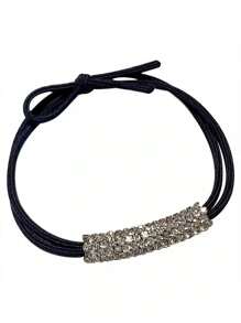 5 件/套水钻装饰发带，女士奢华闪亮弹力发带，高弹力马尾辫夹，发饰，发圈，发圈，发绳