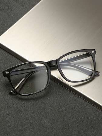 Transparent Plastic Fashion Glasses, Small Frame Plain Glasses, Light,Blue Light,And For Computer Reading Gaming TV Phones,Anti Eyestrain,Clear Lens Eye Protection
