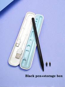 Bolígrafo táctil capacitivo universal, compatible con tabletas y teléfonos inteligentes iOS y Android, con 2 repuestos, compatible para escribir, dibujar, tomar notas, con indicador de estado, acoplamiento magnético, puntas reemplazables, larga duración de la batería