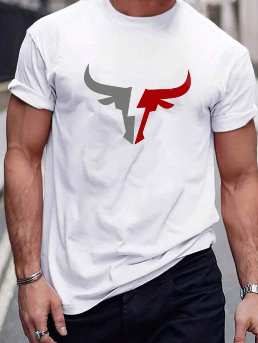 Playera de Hombre con estampado "Fuerza Alfa" – Espíritu Indomable - Blanco - Ver 1