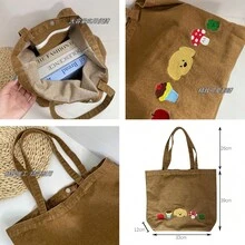 Women Shoulder Bags - 水洗牛仔刺繡小狗包-粉紅色 - 查看 6