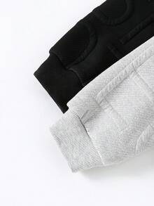 4pcs/Set Boys' Letter Pattern Jacquard Fabric Outfit, Contrast Color Pocket Design, Suitable For Outdoor Wear, Simple Sports Style