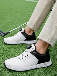 Zapatos de golf para hombres con clavos fijos, zapatos deportivos casuales