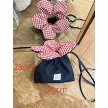 Women Shoulder Bags - 牛仔藍格花朵包 - 查看 6