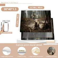 1 幅基督将拯救羔羊墙面艺术帆布印刷品,经典墙面艺术,适合客厅、卧室、厨房装饰,可选画框 - 彩色 - 查看 19