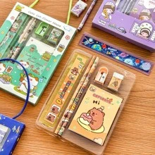 1 Set New Cartoon Cute Stationery Set, Stationery Gift Set, Suitable For Girls And Boys, Surprise Stationery Gift Box, Cute And Practical, Suitable For Gifts
