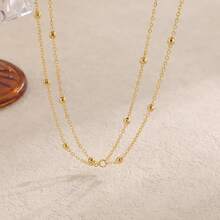 1 Fashion 2-Layer Metal Bead Chain New Style Waist Chain Women Sexy Stackable Body Chain Waist Chain Summer Beach Sexy Chain Decoration - Vàng - Xem 7