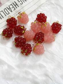 15*11mm1 Pcs/Lots Raspberry Beads Fruit Galss Beads Pendant Necklace Earring Phone Bracelet DIY Making Beads Women - Multicolor - View 8
