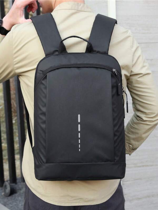 Lightweight, Water-Resistant, Stylish And Casual Men's Backpack. New Oxford Cloth Business Laptop Bag, Suitable For Going Out, Commuting And Office Use.