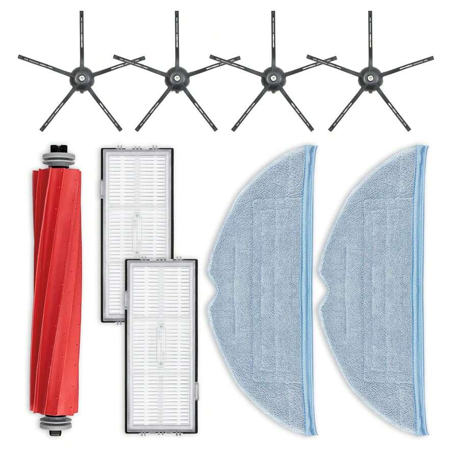 Replacement Parts Compatible With Roborock S7 / S7 Plus / S7 Max / S7 MaxV / S7 Max Ultra / S7 MaxV Ultra / S7 Pro Ultra Vacuum Cleaner Accessories, 1 Main Brush, 4 Side Brushes, 2 Filters, 2mop Cloths - Blue - View 1